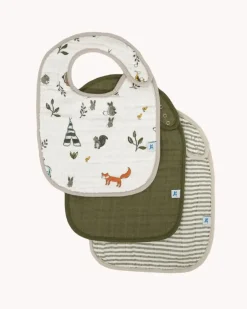 Little Unicorn Cotton Muslin Classic Bib Forest Friends Best