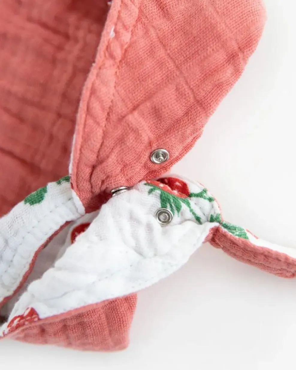 Little Unicorn Cotton Muslin Reversible Bandana Bib Strawberry Patch New
