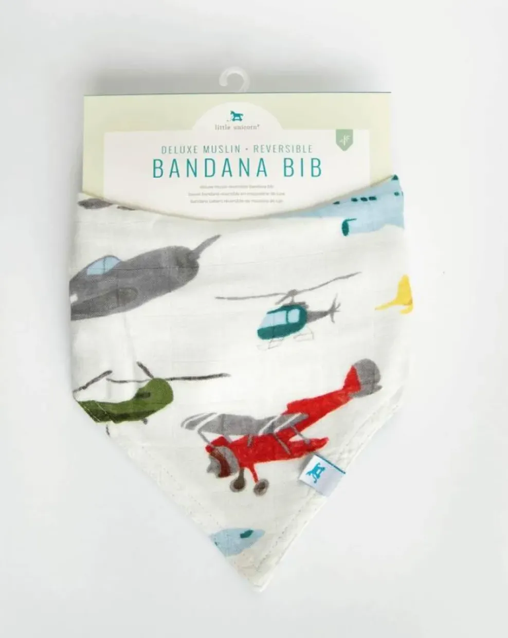 Little Unicorn Deluxe Muslin Reversible Bandana Bib Air Show Online