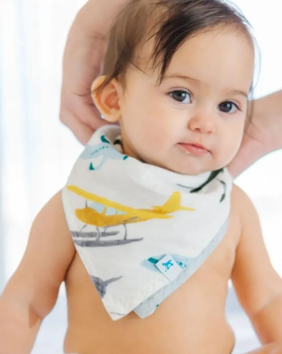 Little Unicorn Deluxe Muslin Reversible Bandana Bib Air Show Online