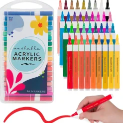 The Pencil Grip Magic Stix Washable Acrylic Markers 36 Pack Sale