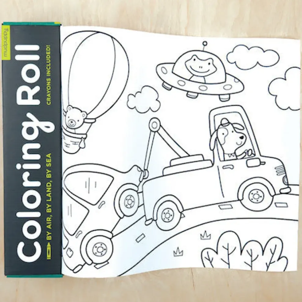 Mudpuppy Mini Coloring Roll - By Air, By Land, By Sea Online