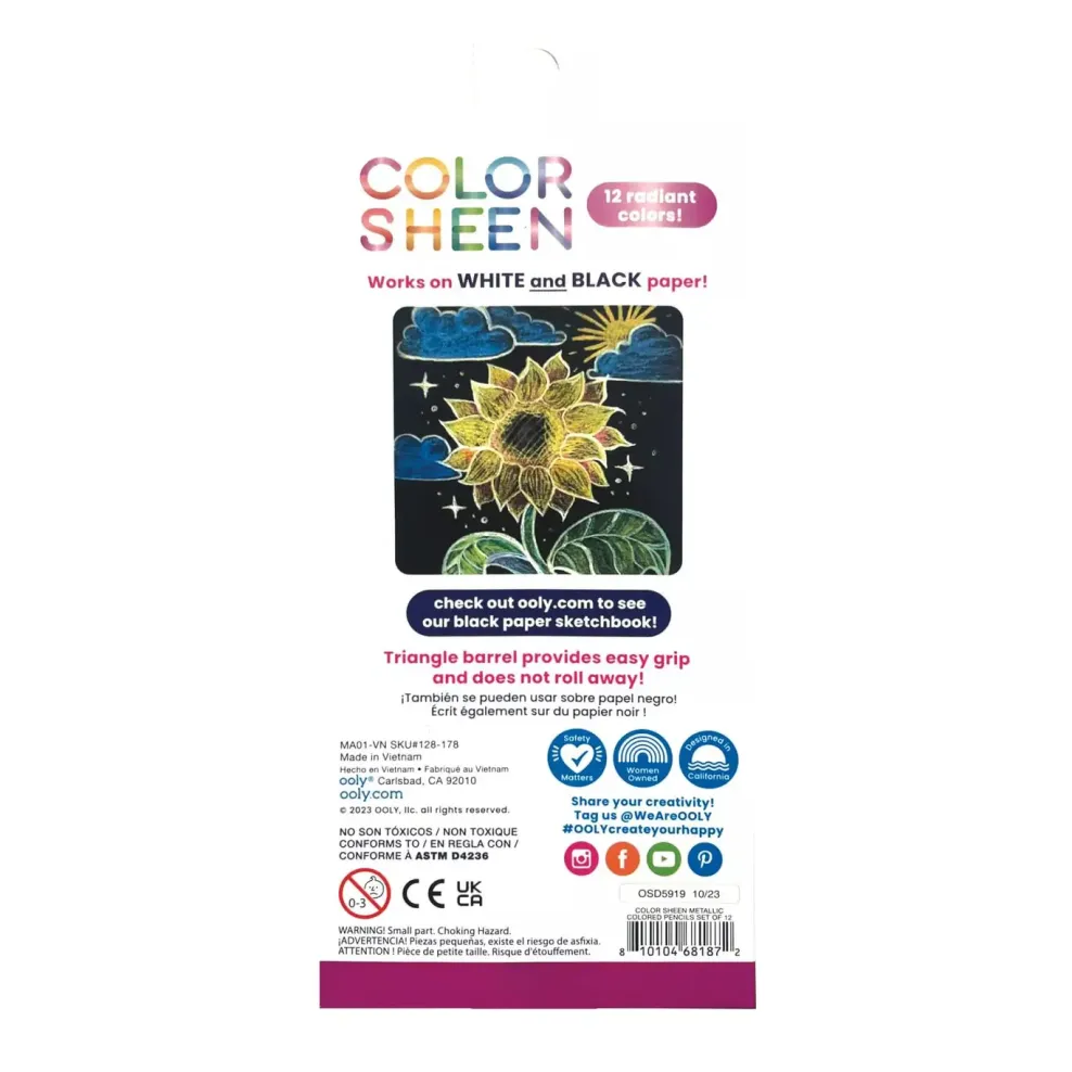 Ooly Color Sheen Metallic Colored Pencils - set of 12 Outlet