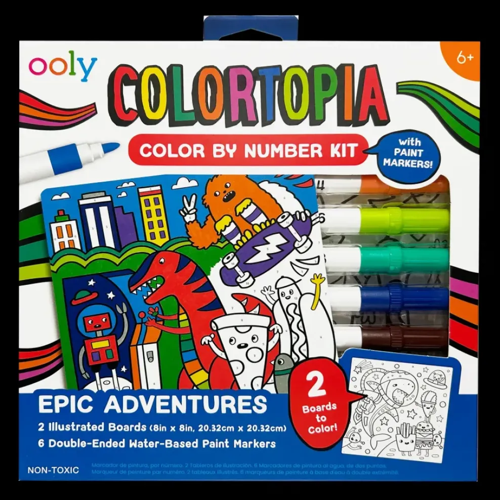 Ooly Colortopia Color By Number Paint Marker Kit - Epic Adventures Clearance