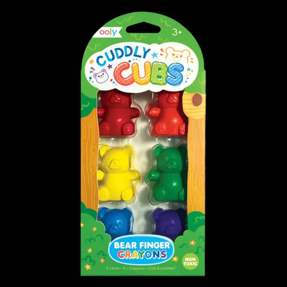 Ooly Cuddly Cubs Bear Finger Crayons - Set of 6 Fashion