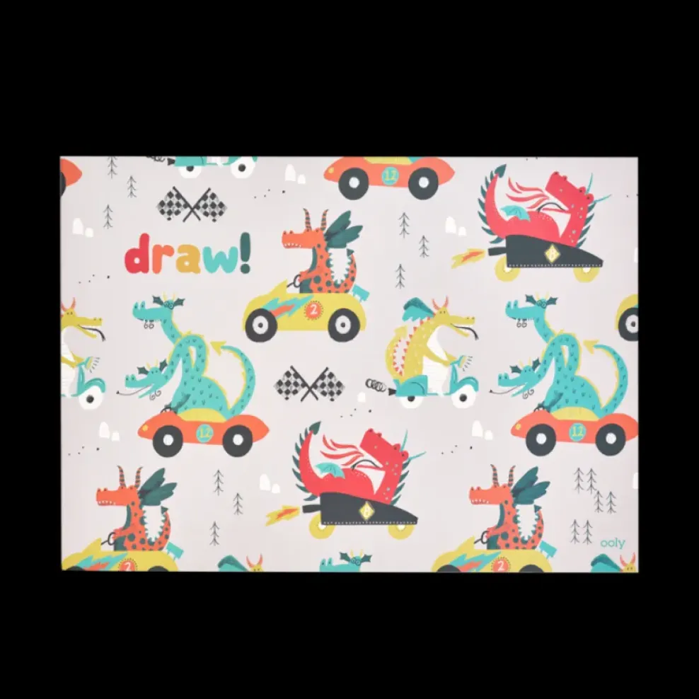 Ooly Doodle Pad Duo Dragon Racetrack (set of 2) New