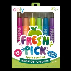 Ooly Fresh Pick Apple Scented Gel Crayons - Set of 6 Online