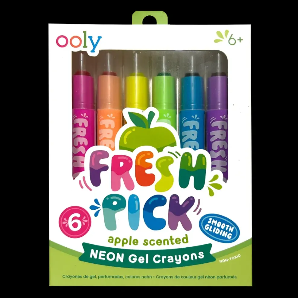 Ooly Fresh Pick Apple Scented Gel Crayons - Set of 6 Online
