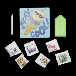 Ooly Razzle Dazzle DIY Gem Art Kit Cool Cream New