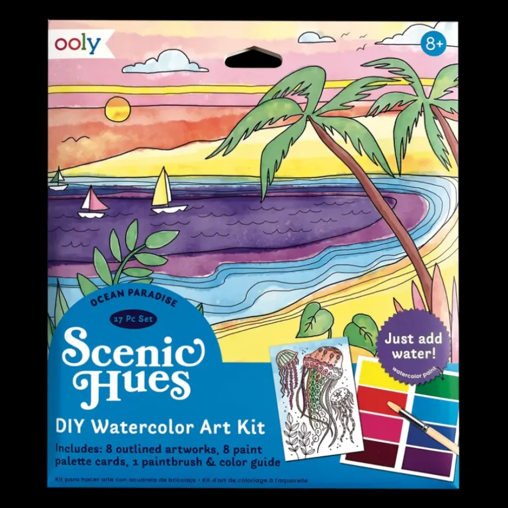 Ooly Scenic Hues DIY Watercolor Art Kit - Ocean Paradise Online