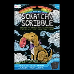 Ooly Scratch & Scribble Mini Scratch Art Kit - Playful Pups Clearance