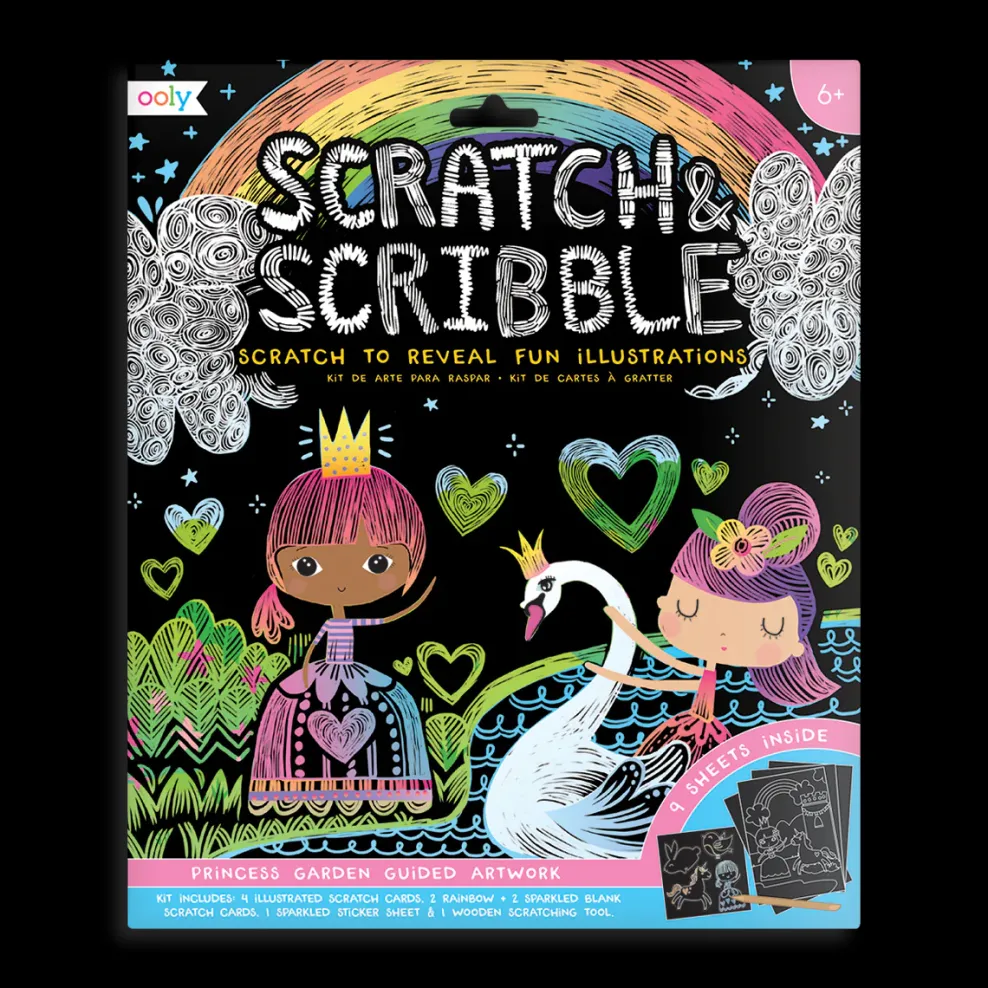 Ooly Scratch & Scribble Scratch Art Kit - Princess Garden Sale