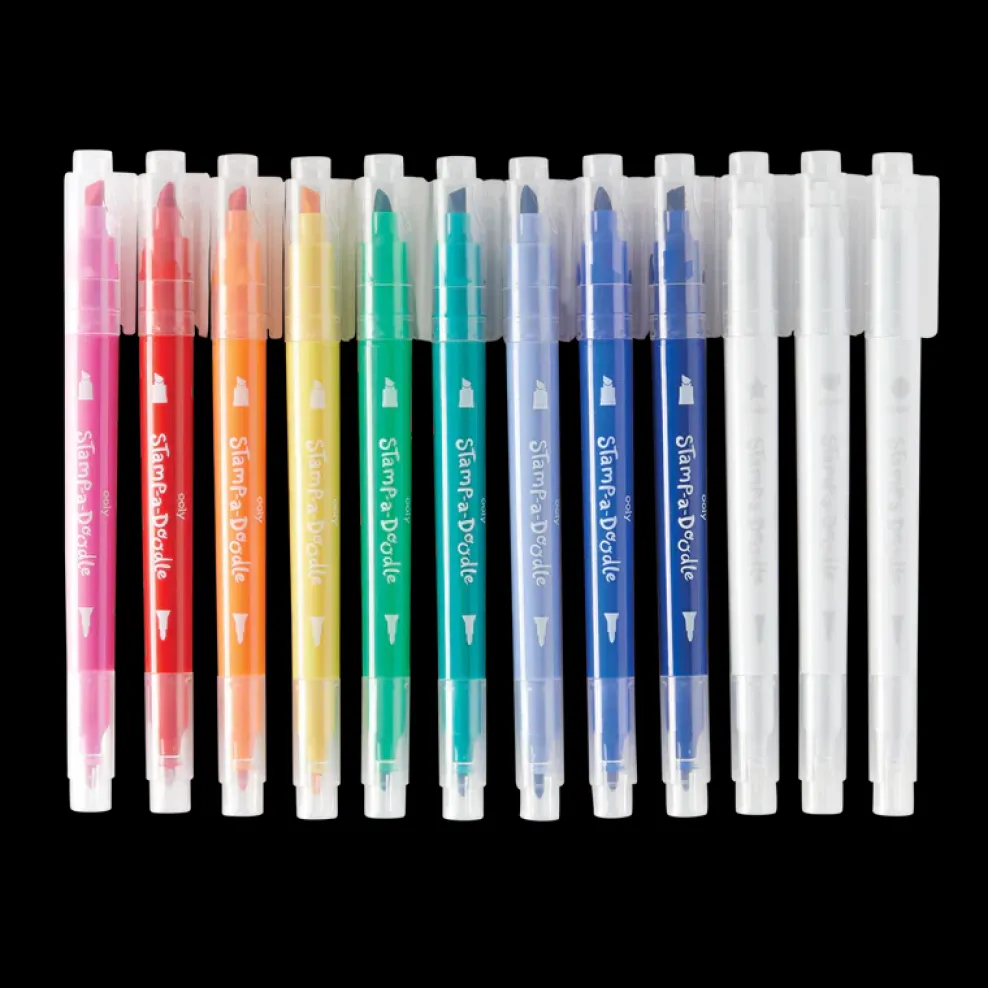 Ooly Stamp-a-Doodle Double-Ended Markers New