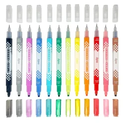 Ooly Stamp-A-Square Double Ended Markers - Set of 12 New