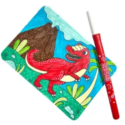 Ooly Undercover Art Hidden Pattern Coloring Activity Art Cards - Dino Tales New