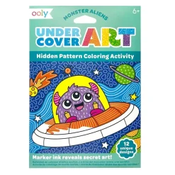Ooly Undercover Art Hidden Pattern Coloring Activity Art Cards - Monsters Aliens Online