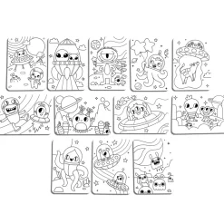Ooly Undercover Art Hidden Pattern Coloring Activity Art Cards - Monsters Aliens Online