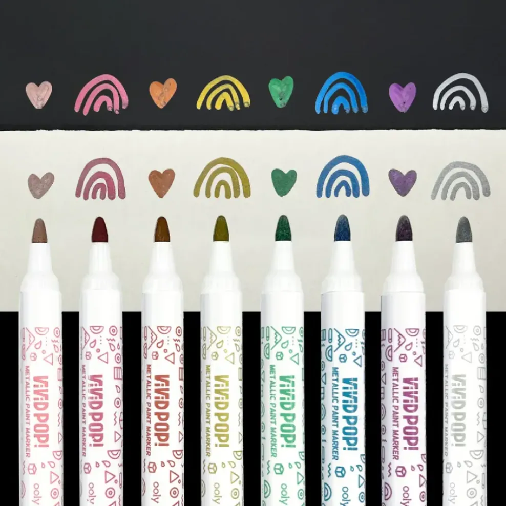 Ooly Vivid Pop! Water Based Paint Markers Metallic Clearance