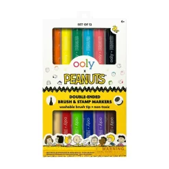 Ooly ® x Peanuts®: Double-Ended Brush & Stamp Markers (Set of 6) Fashion