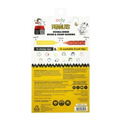 Ooly ® x Peanuts®: Double-Ended Brush & Stamp Markers (Set of 6) Fashion