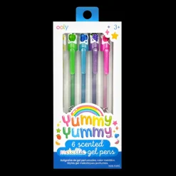 Ooly Yummy Yummy Scented Gel Pens - Metallic - Set of 6 Hot