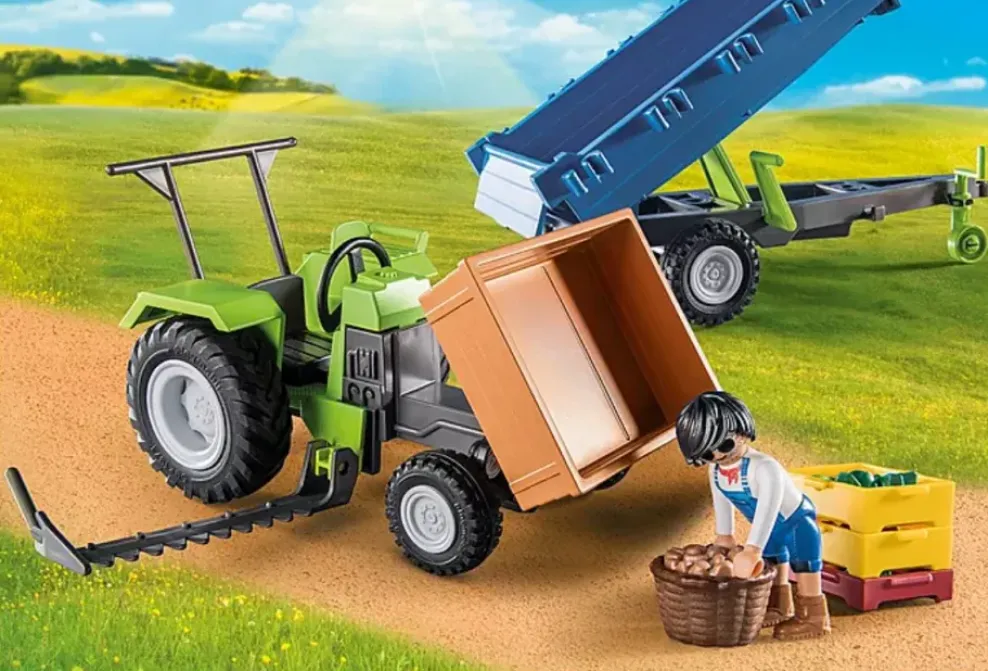 Playmobil Country: Harvester Tractor with Trailer 71249 Hot