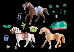 Playmobil Horses of Waterfall: Three Horses with Saddles 71356 Clearance