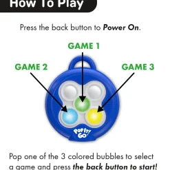 Buffalo Games Pop It Go Fidget Toy: Light Up, Pattern Popping Game Fashion