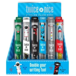 Snifty Pen Twice as Nice Metallic 2 Color Click Pen Assortment Fashion