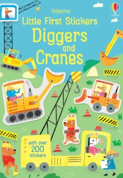 Harper Collins Usborne Little First Sticker Book: Diggers and Cranes Clearance