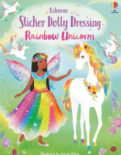 Harper Collins Usborne Sticker Dolly Dressing Rainbow Unicorns Outlet